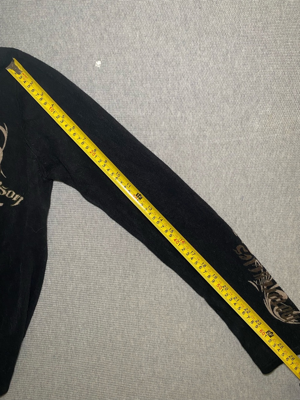 Womens L Y2K Harley Davidson Black Lightweight Hooded Zip Up Tribal Style - Picture 7 of 9